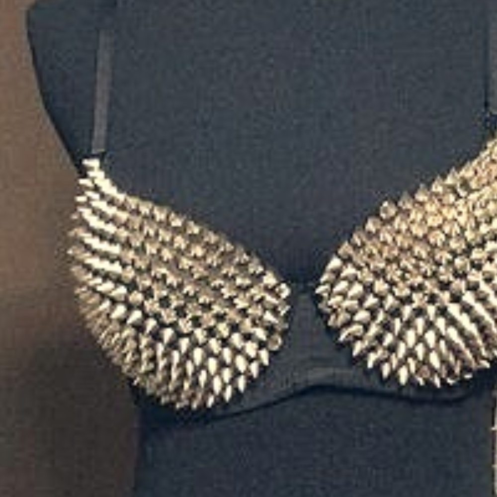 Meishulanna studded metal festival rave bra 36/C